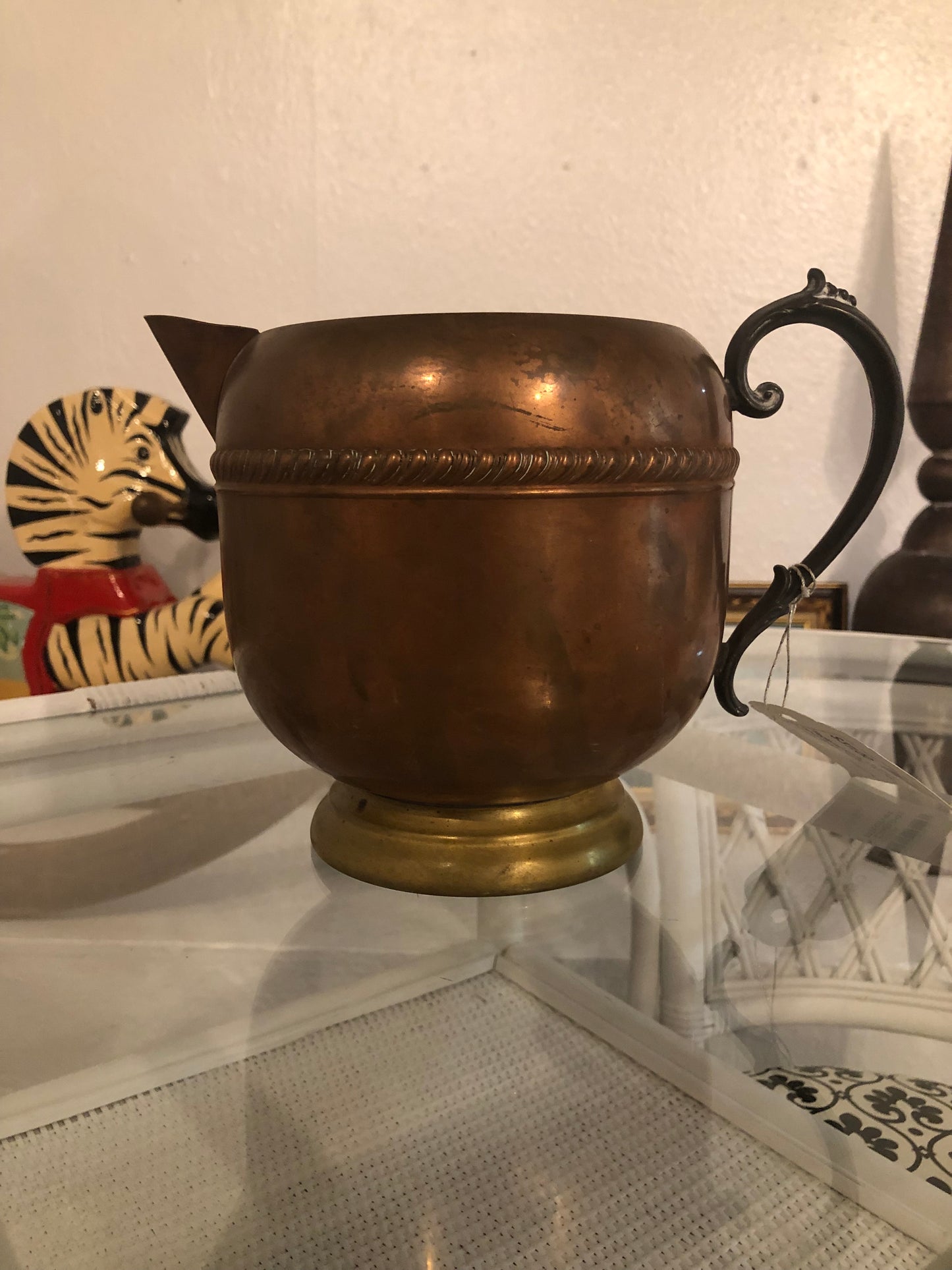 Federal Silver Co. Copper and Brass Water Pitcher