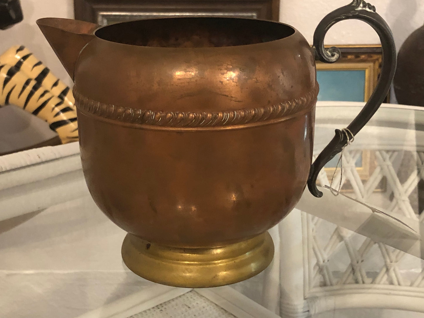 Federal Silver Co. Copper and Brass Water Pitcher