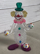Load image into Gallery viewer, Art Glass Clown Sculpture Juggling Acrobatic Clown Figurine
