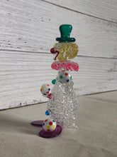 Load image into Gallery viewer, Art Glass Clown Sculpture Juggling Acrobatic Clown Figurine
