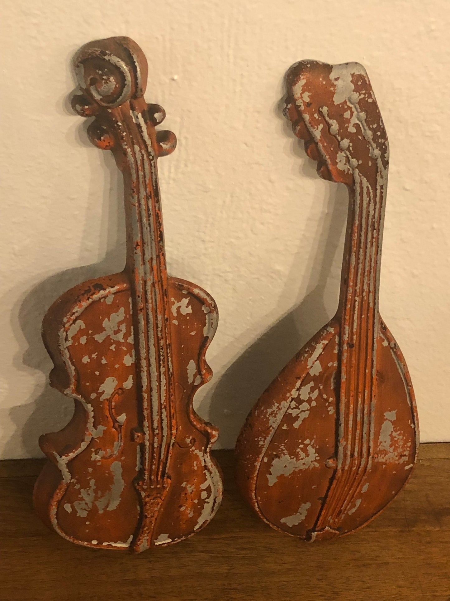Vintage 1960s Royal Metal Violin and Mandolin Wall Art
