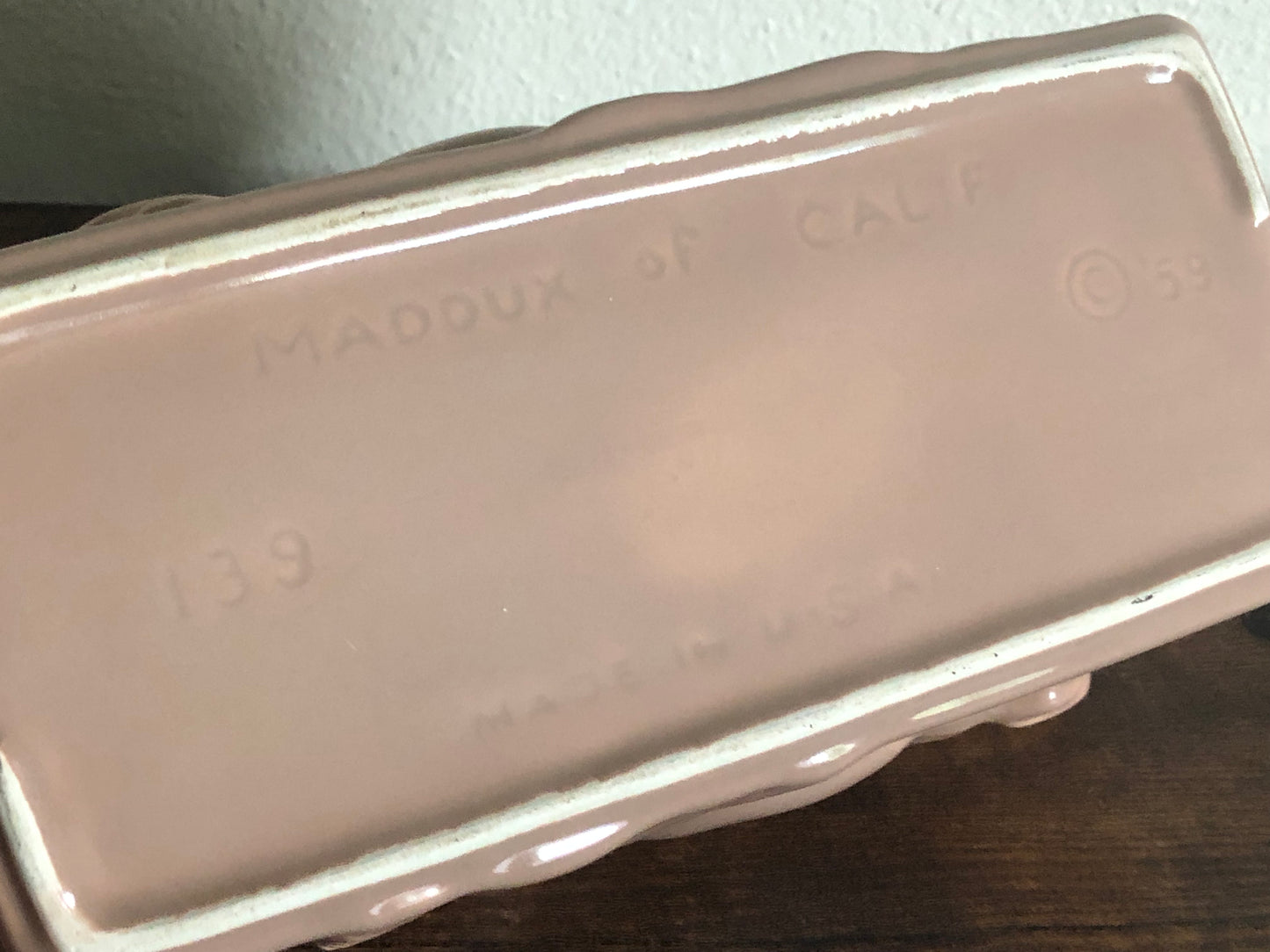 1950s Maddox of Cali Horse Head Ceramic Pink Planter