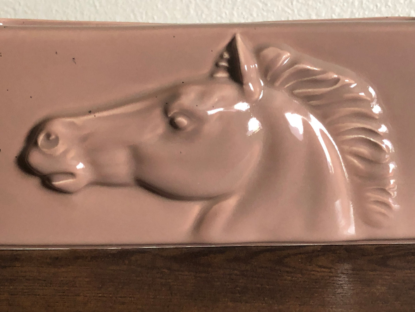 1950s Maddox of Cali Horse Head Ceramic Pink Planter
