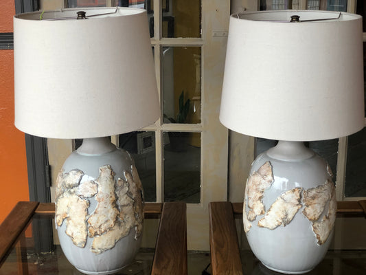 Light Blue MCM Table Lamps