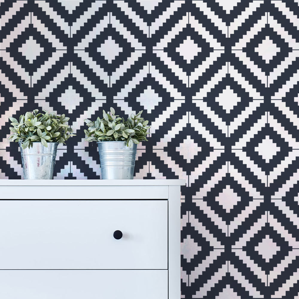 Cutting Edge Stencils - Kilim Wall & Floor Stencil