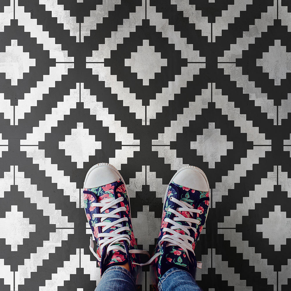 Cutting Edge Stencils - Kilim Wall & Floor Stencil
