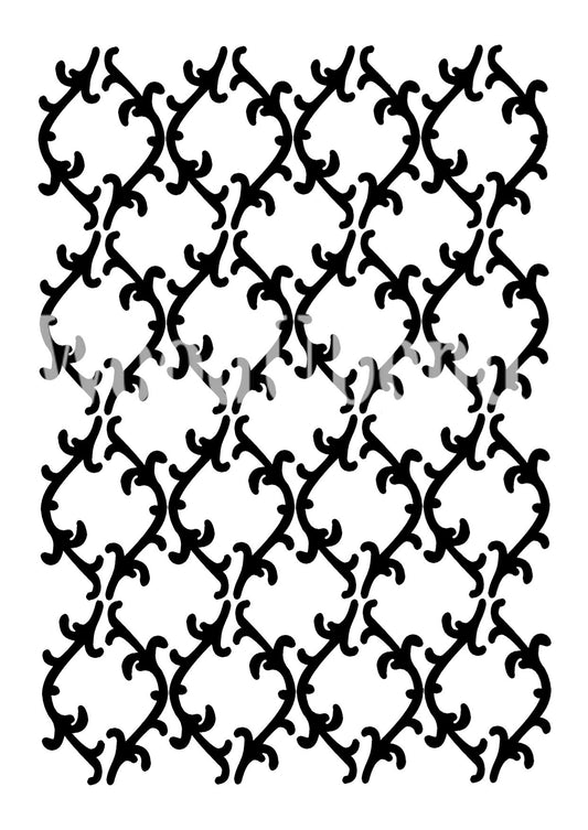 Posh Chalk Stencil Mystery Thorns Large 30x30cm 12"x12" inches