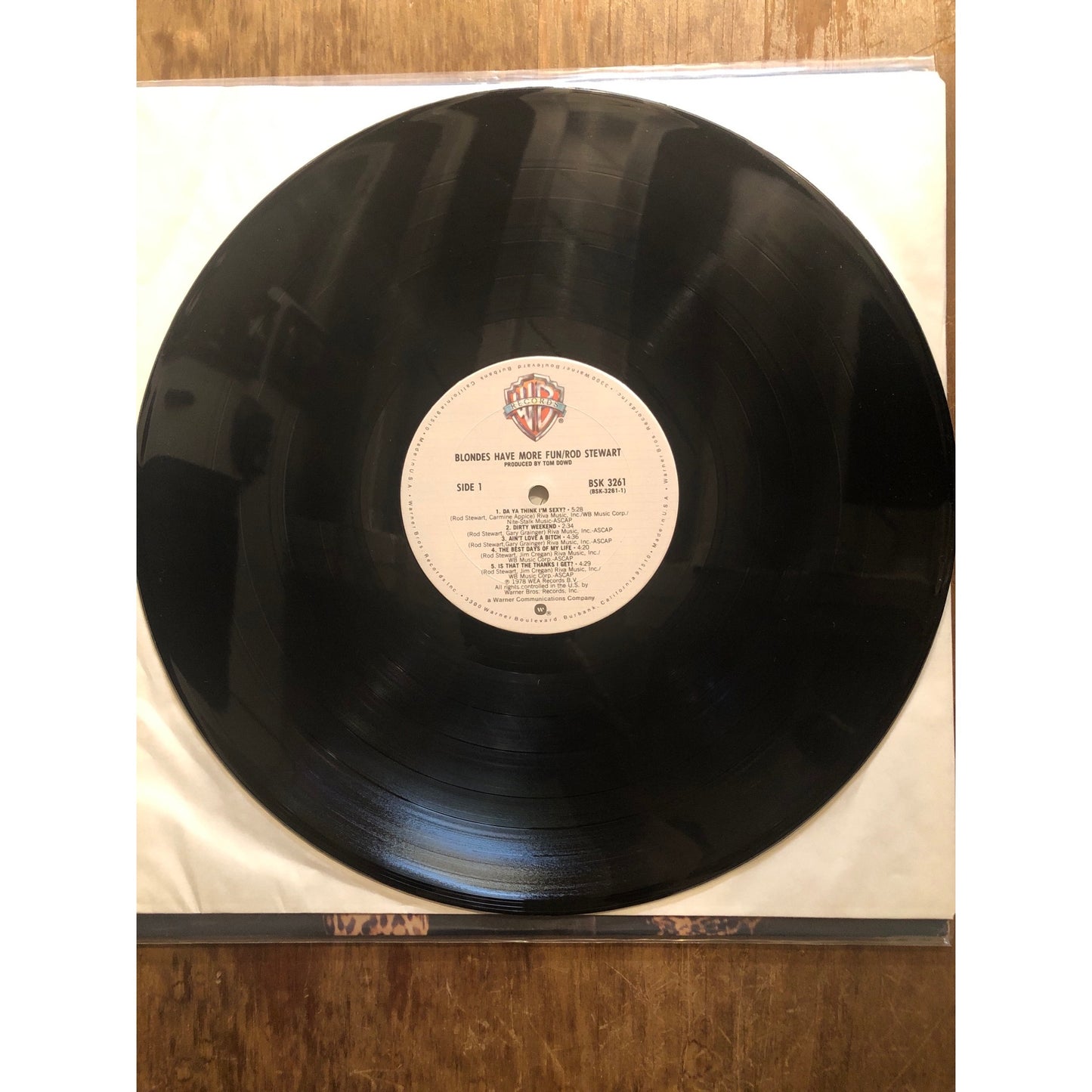 1978 Warner Brothers Rod Stewart Blonds Have More Fun Vinyl Album Record LP