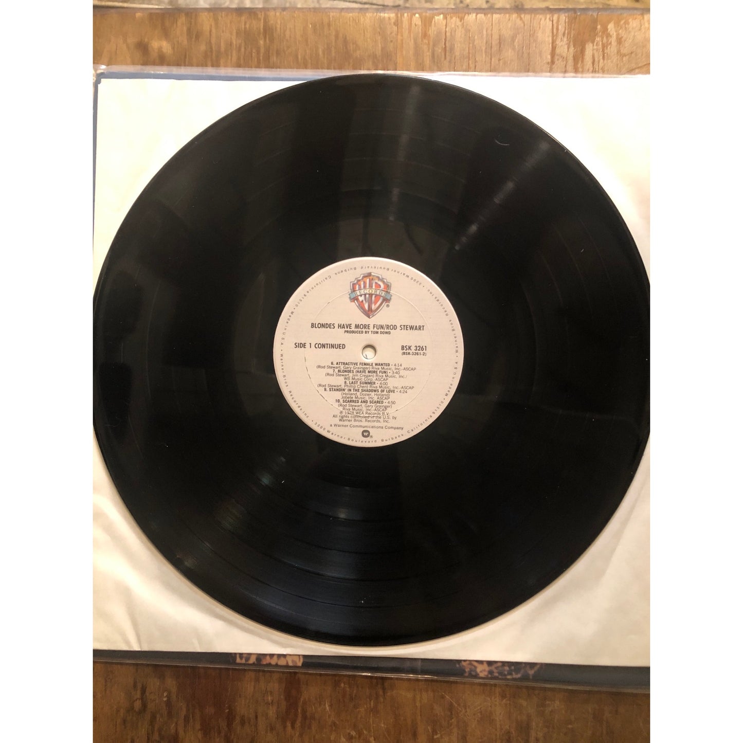 1978 Warner Brothers Rod Stewart Blonds Have More Fun Vinyl Album Record LP