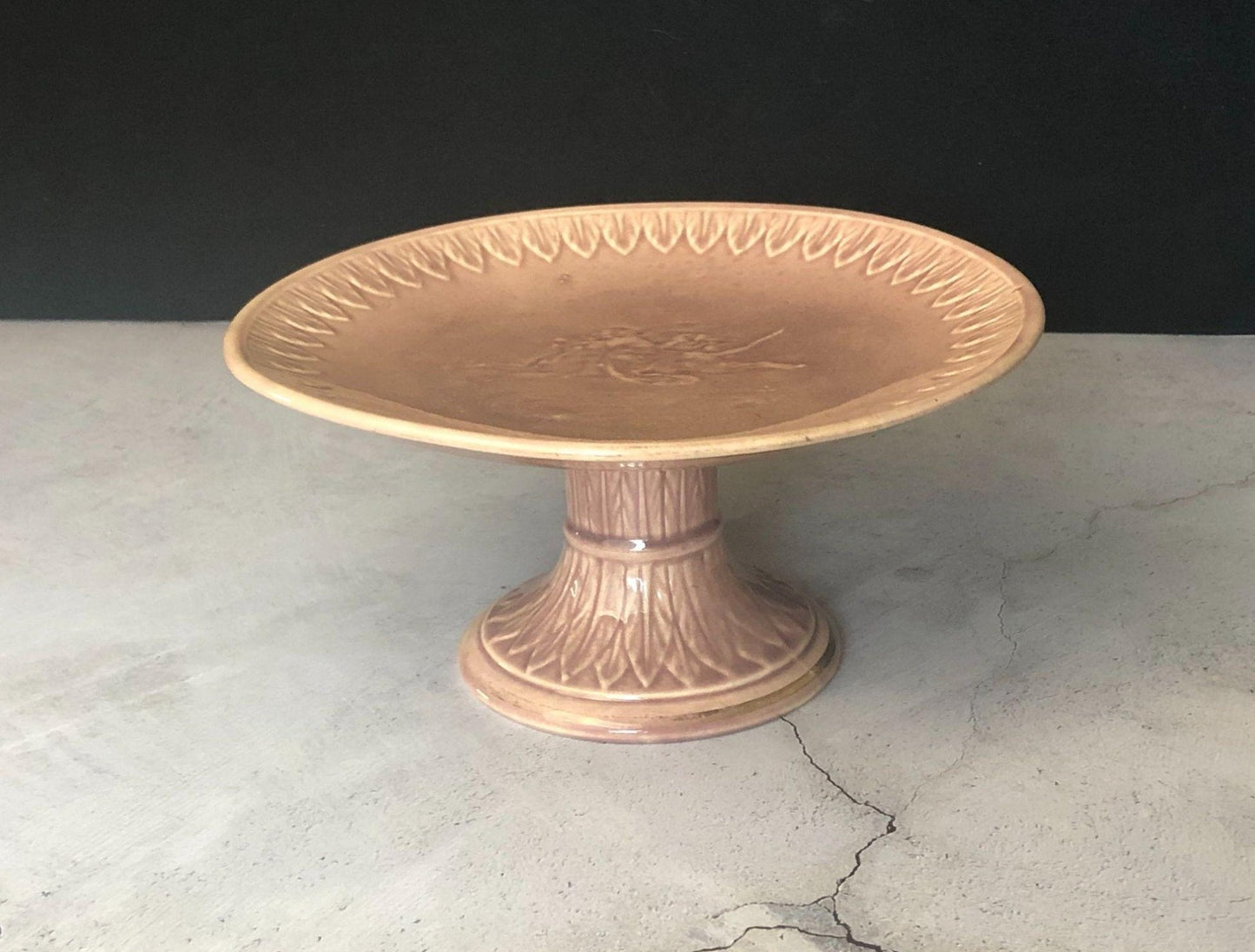 8" Round Pink Ceramic Cupcake or Cake Stand