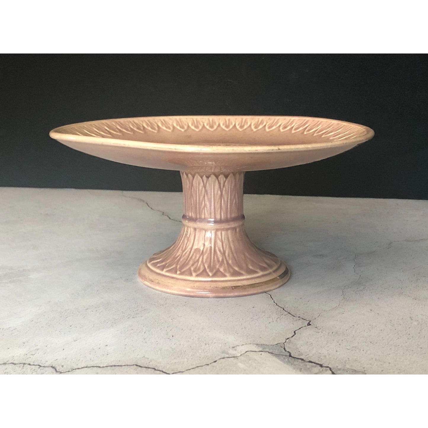 8" Round Pink Ceramic Cupcake or Cake Stand