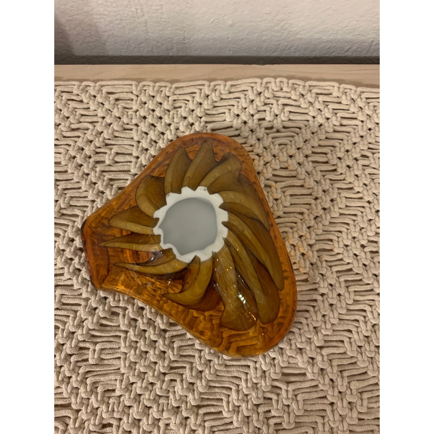 Princess House Amber Art Glass dish
