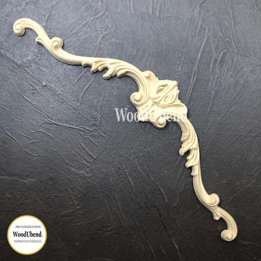 WoodUbend Pack of Two Pediments WUB1213 13.396 x 2.4428 in