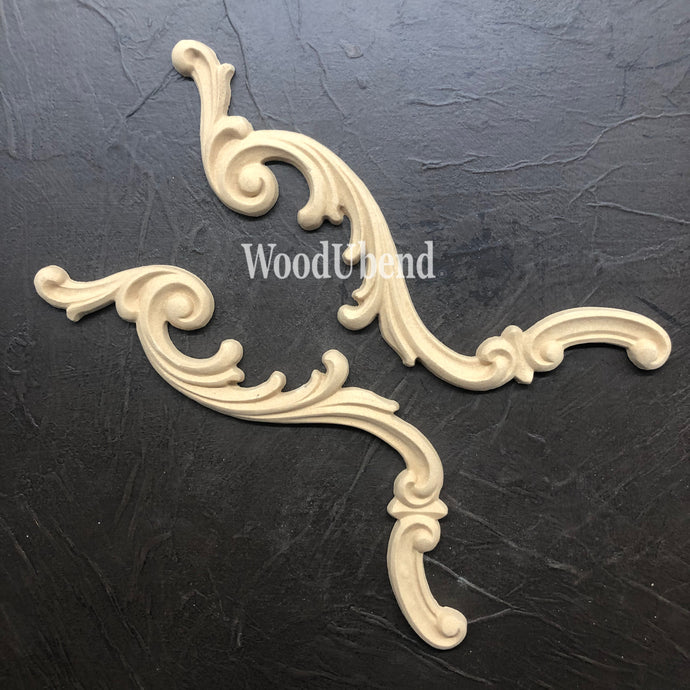 WoodUbend Set of Decorative Scrolls WUB1309 25x8cmcm