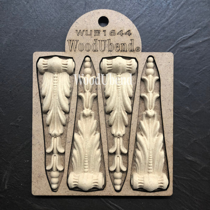 WoodUbend Pack of Four Decorative Corbels WUB1644 10.5x3cm