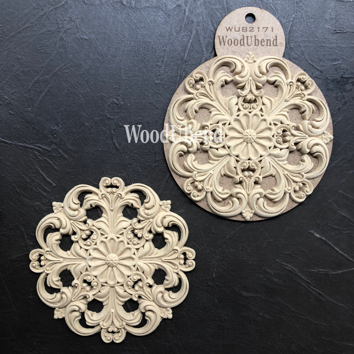 WoodUbend Pack of Two Baroque Centerpieces WUB2171 14x14cm