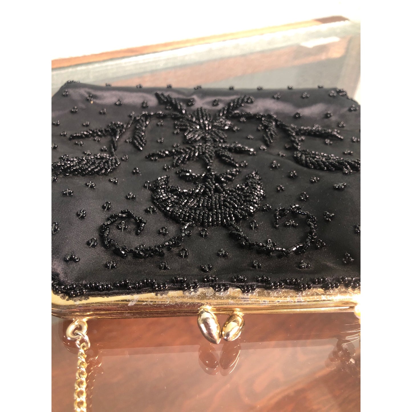 Black Beaded Evening Bag