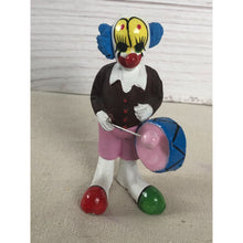 Load image into Gallery viewer, Antique Mexican Folk Art Hand Sculptured Paper Mache Clown Playing Drum
