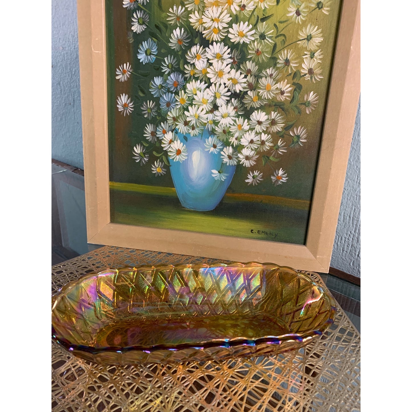 Indiana Carnival Glass Celery Dish