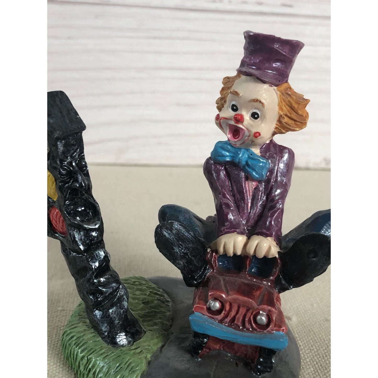 Vintage Clown Sitting on Truck with Talking Stoplight Figurine