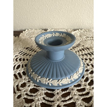 Load image into Gallery viewer, 1980s Wedgewood Jasperware Made in England Blue Candlestick Holder

