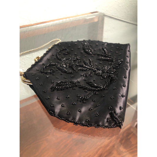 Black Beaded Evening Bag