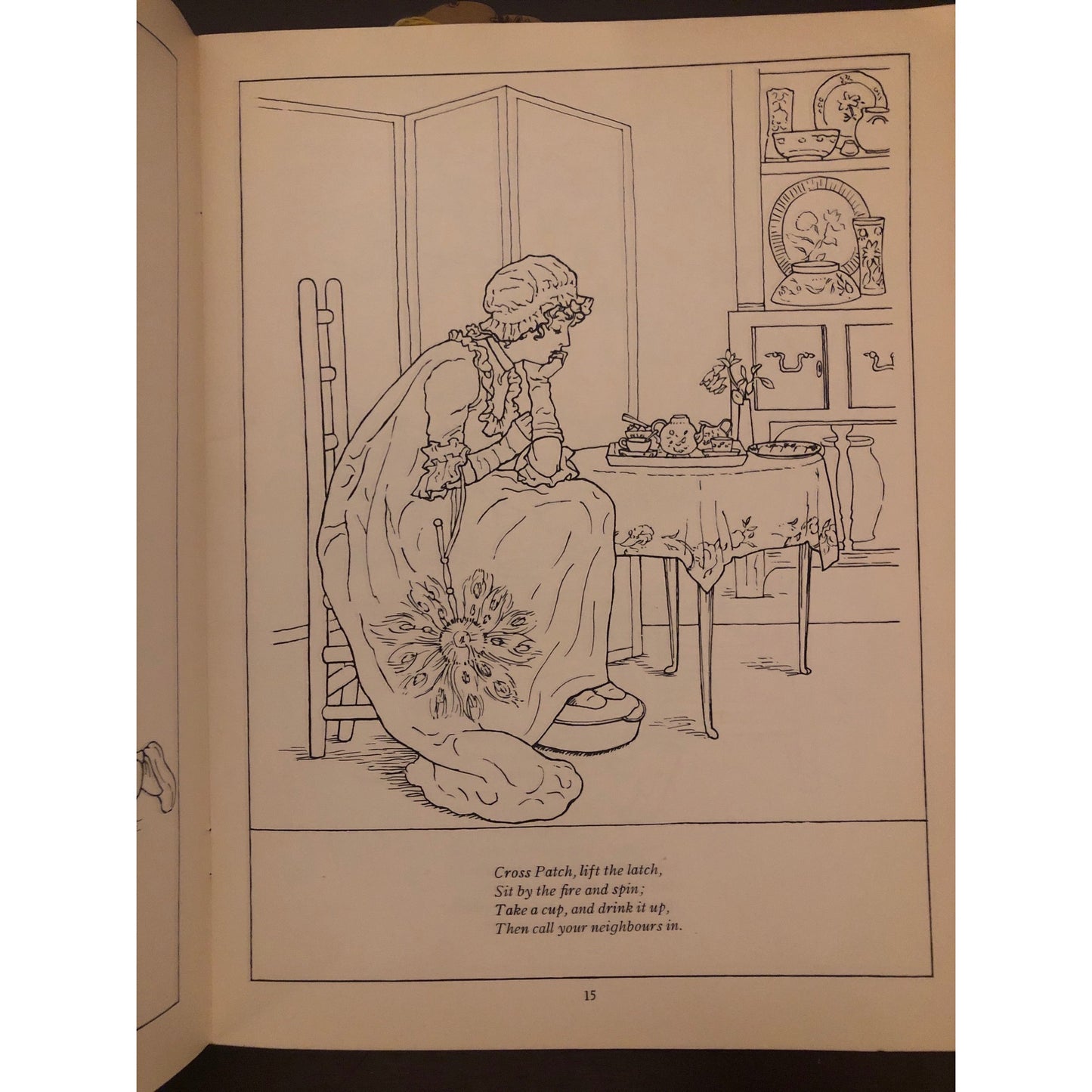 1972 Mint Kate Greenaway's Mother Goose Coloring Book by Dover