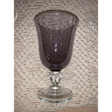Load image into Gallery viewer, Amethyst Short Crystal Stem wine glasses set of 4

