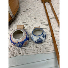 Load image into Gallery viewer, Large Vintage Bamboo Birdcage with Perch and Ceramic Bowls
