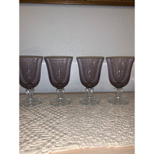 Load image into Gallery viewer, Amethyst Short Crystal Stem wine glasses set of 4
