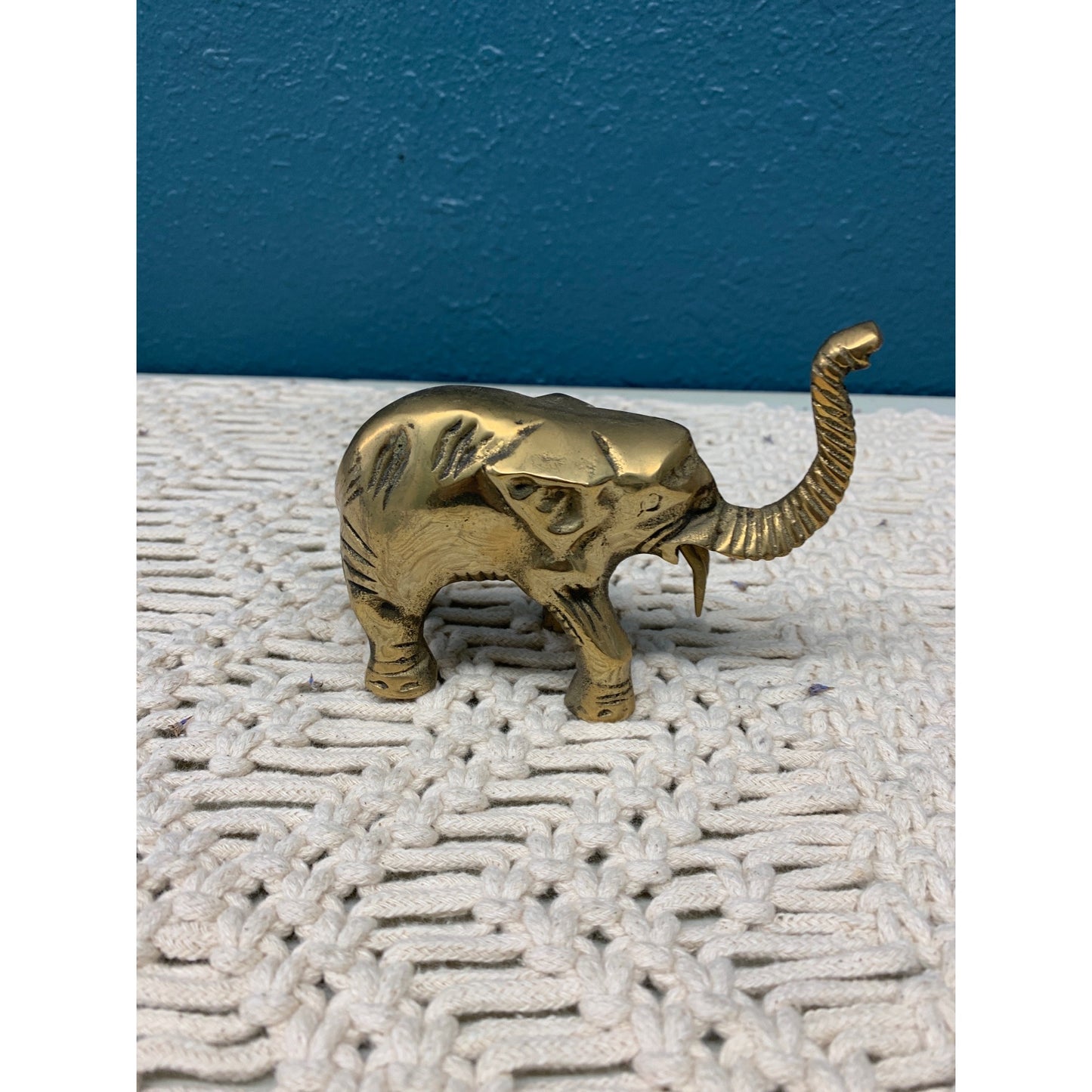 Small Solid Brass Elephant