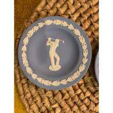 Load image into Gallery viewer, 1950s Wedgwood Blue Jasper Mini Golf Couple Plates Set of 3
