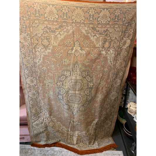 60’s 70’s Throw Rug, Vintage Textile Area Rug