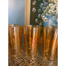 Load image into Gallery viewer, Jeanette Swirl Marigold Carnival Drinking Glasses Set of 5
