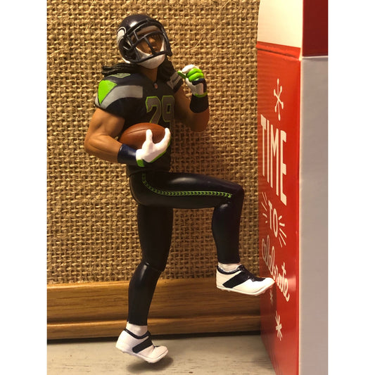2014 EARL THOMAS SEATTLE SEAHAWKS Hallmark Keepsake Ornament NFL Football In Box