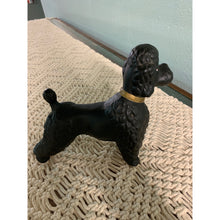 Load image into Gallery viewer, Vintage Matte Black Poodle gold Collar
