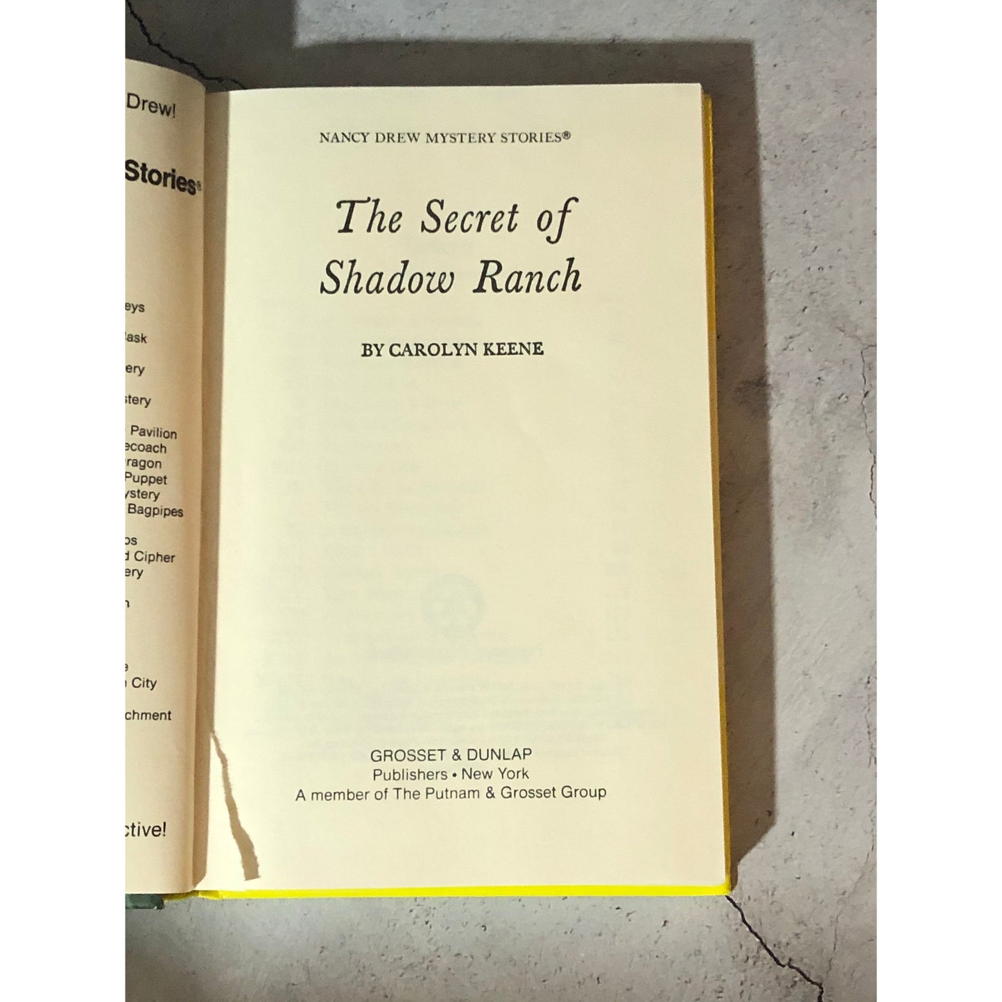 2002 Nancy Drew The Secret Of Shadow Ranch By Carolyn Keene