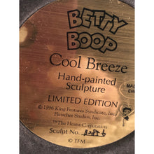 Load image into Gallery viewer, 1996 Betty Boop Cool Breeze Hand-painted Sculpture Glass Domed Limited Edition Signed
