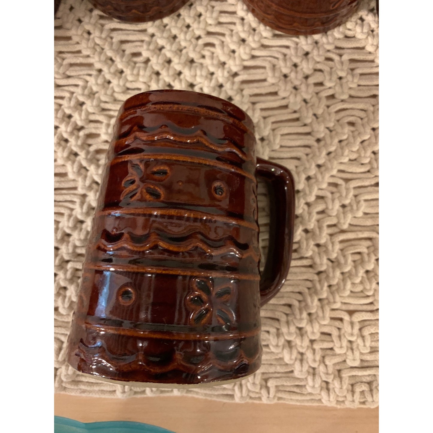 60s Mar Crest Stoneware Steins and Creamer 8pcs