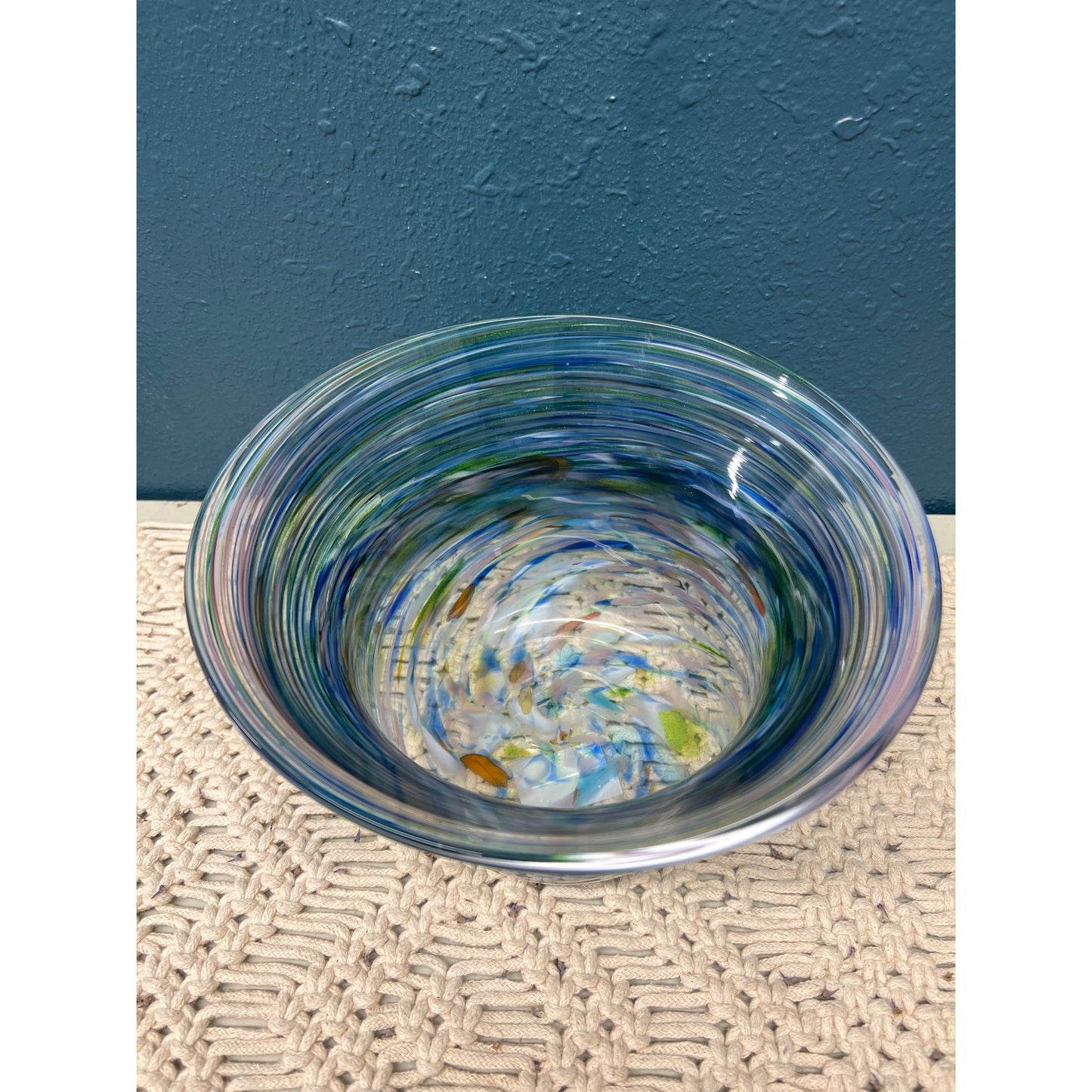 Hilltop Artists Hand Blown Bowl, NW Hand Blown Glass Bowl