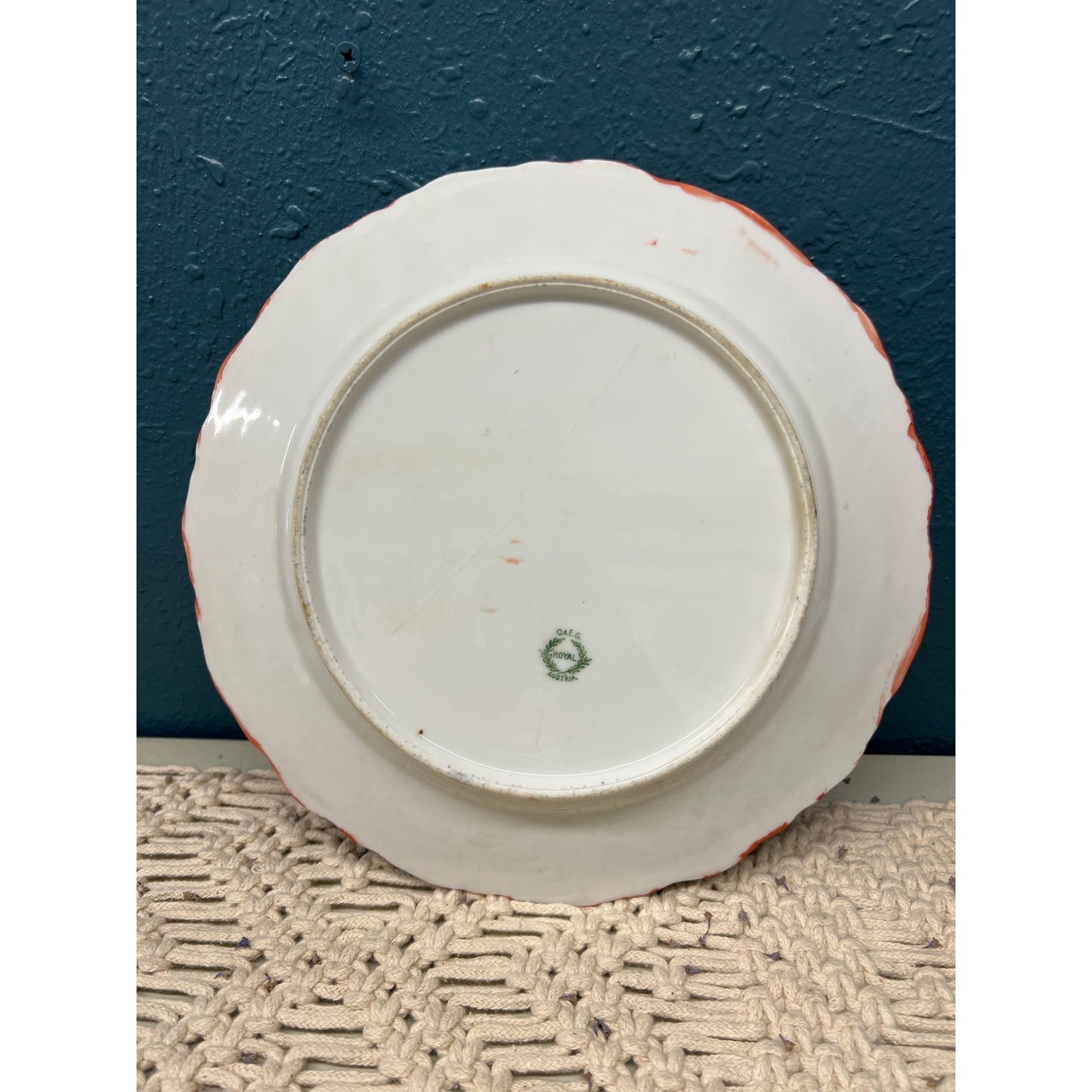O.&E.G. Royal Austria Hand Painted Plate