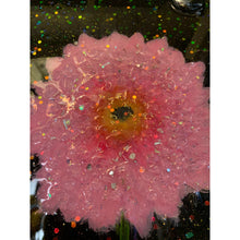Load image into Gallery viewer, Pink Flowers Resin Glass Art by 22” X 18” 1/4”By Kimberly Bottemiller
