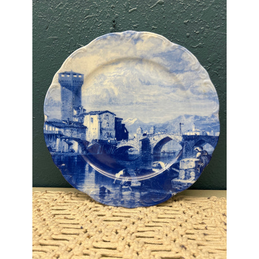 Italian Blue on White French Country Plate