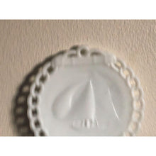 Load image into Gallery viewer, Vintage 1970s Westmoreland Milk Glass Yacht Sailboat with Anchor Plate, Collectible Glass
