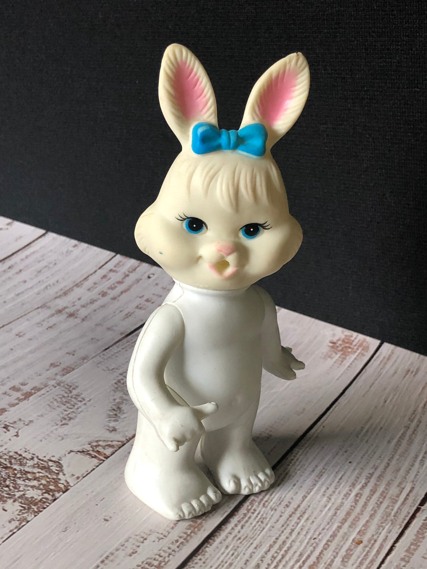 Vintage Easter Unlimited Inc. Vinyl Rabbit Doll Sucking Thumb Made in Hong Kong