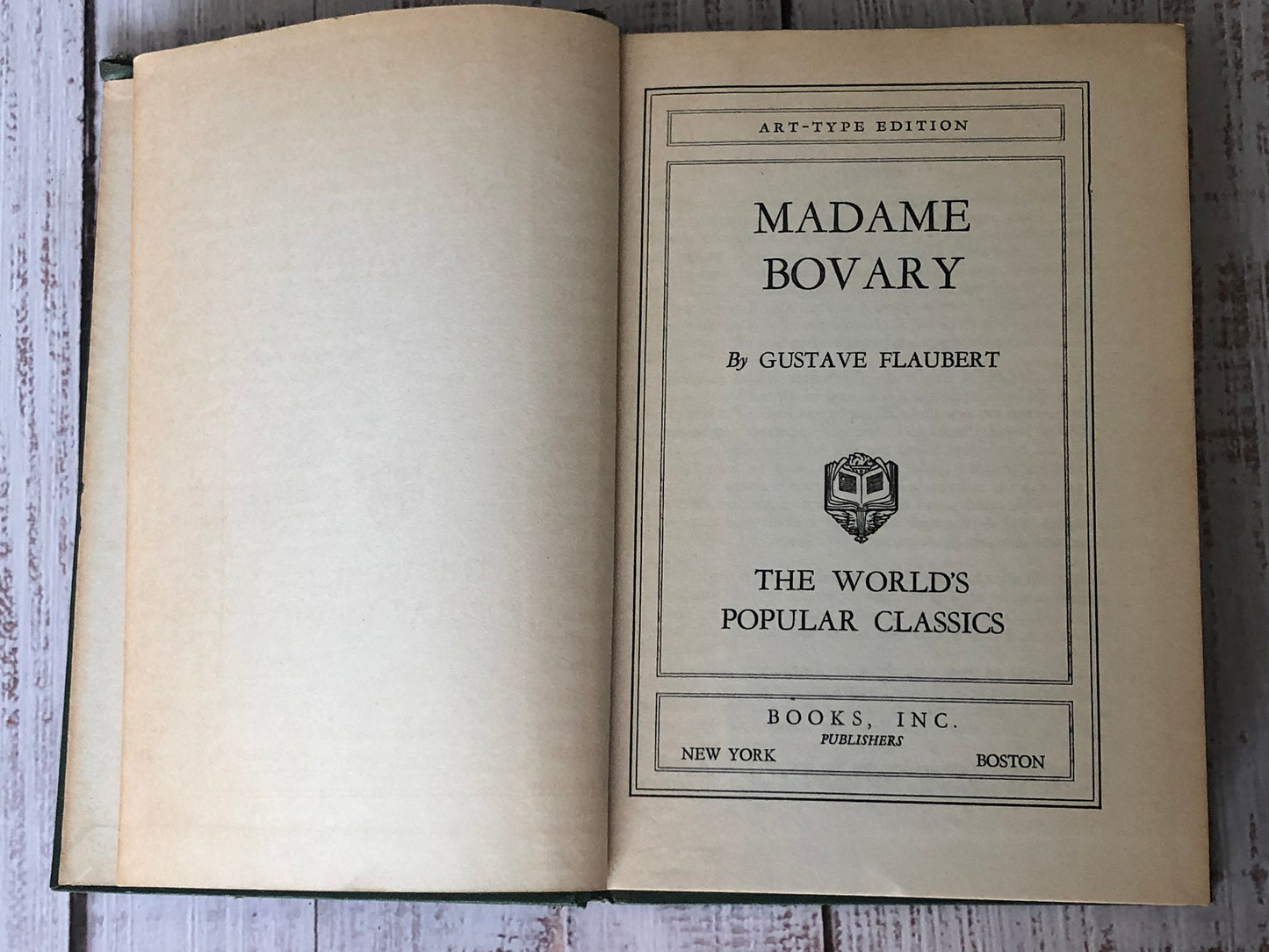 1940s Books Inc. Publishers Art-Type Edition The Adventures of Madame Bovary by Gustave Flaubert