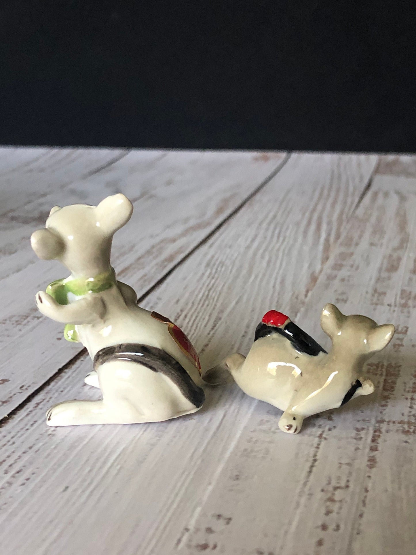 Miniature Porcelain Mouse Pair Smith Western Made in Japan