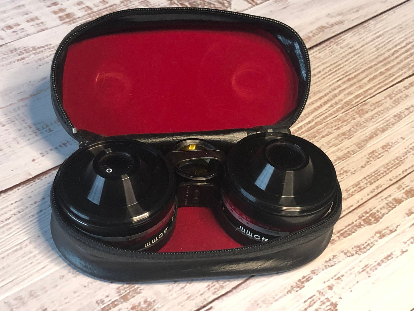 Petri Aux Camera Lens Wide-Angle TelePhoto Lens for 1:2.8 45mm 7s and Tele-Wide Finder With Case