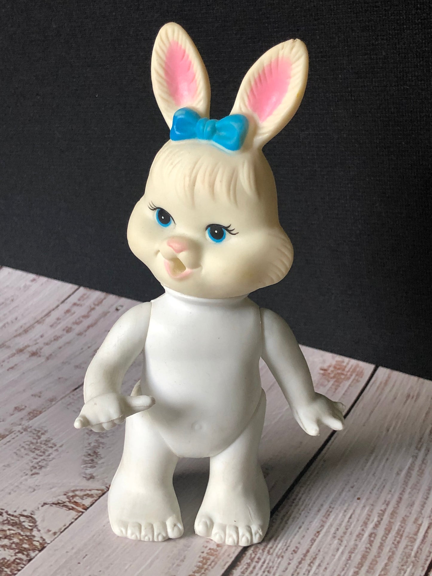 Vintage Easter Unlimited Inc. Vinyl Rabbit Doll Sucking Thumb Made in Hong Kong