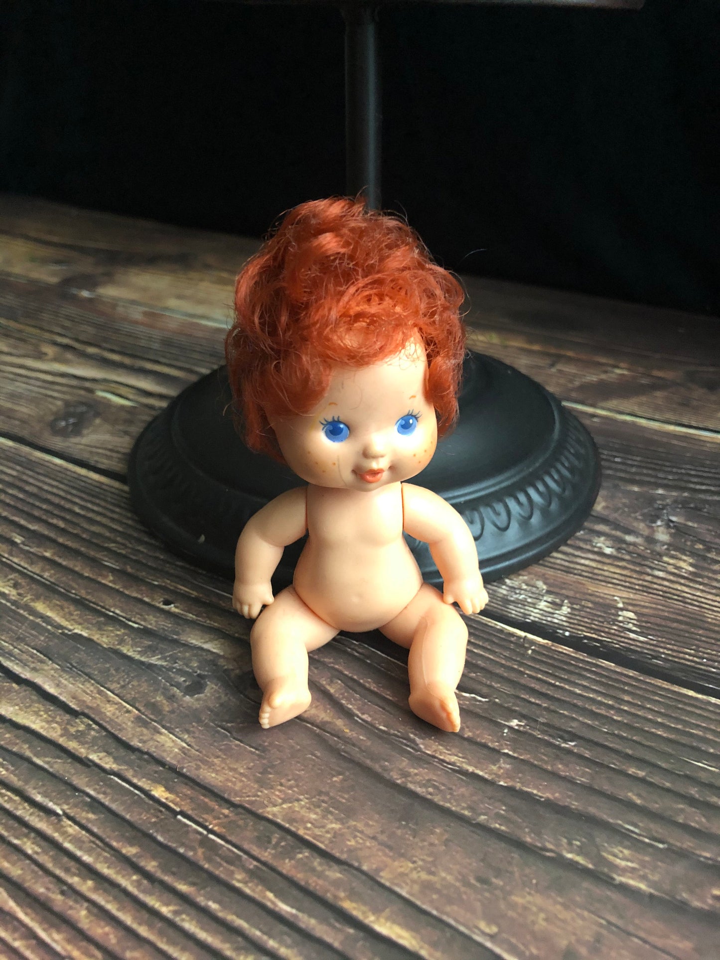 1980s Vintage Strawberry Shortcake Drink & Wet Baby Doll, 1980s Berry Baby Strawberry Shortcake Baby Doll, Tiny Strawberry Doll